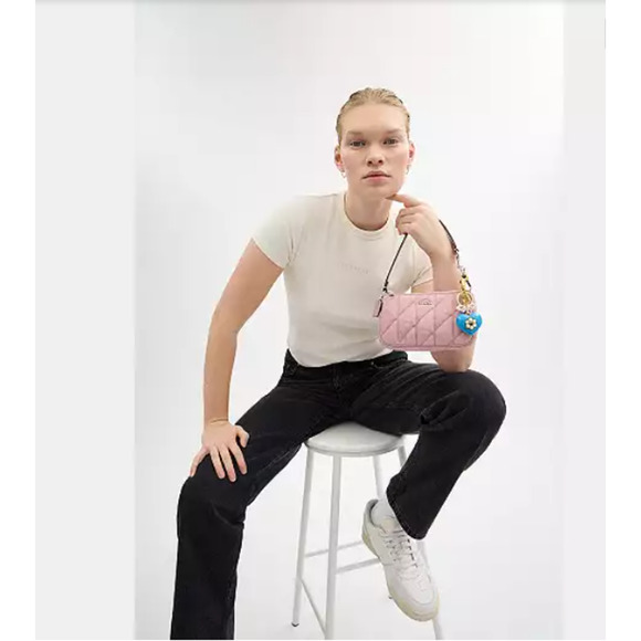 COACH Nolita 19 In Quilted Denim/Sv/Ballerina/Carnation CBK58 NWT - Picture 8 of 10